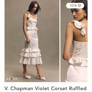 V. Chapman violet corset dress
